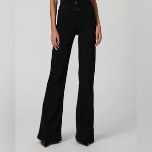 NWOT Paige Genevieve Flare Jeans in Black Shadow